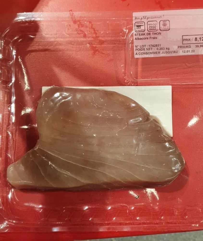 Steak thon albacore frais sous vide
