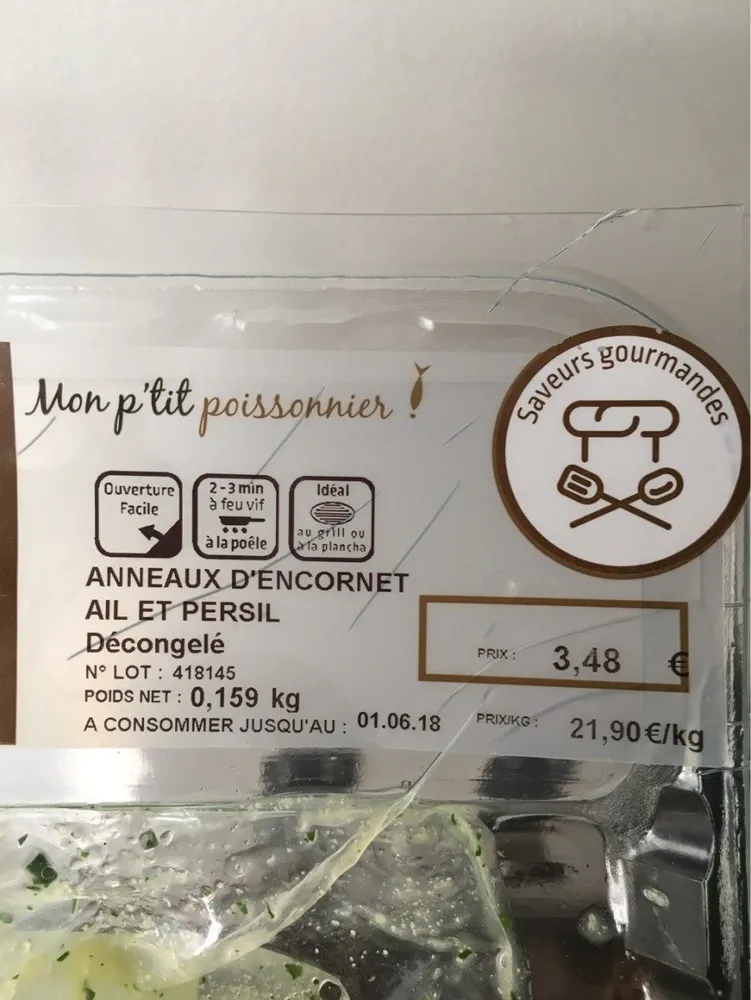 Anneaux d'encornet ail et persil