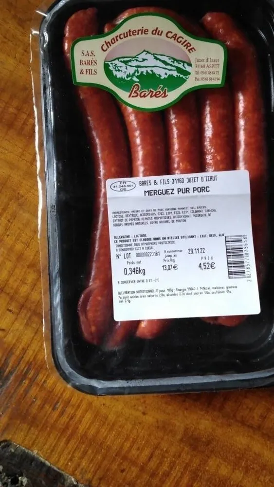 Merguez pur porc