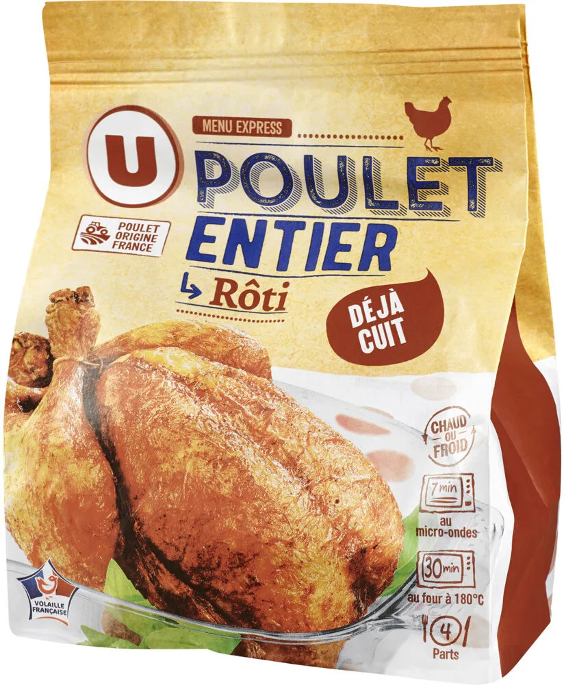 Poulet entier rôti
