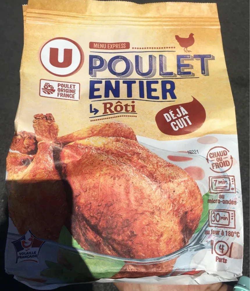Poulet entier roti