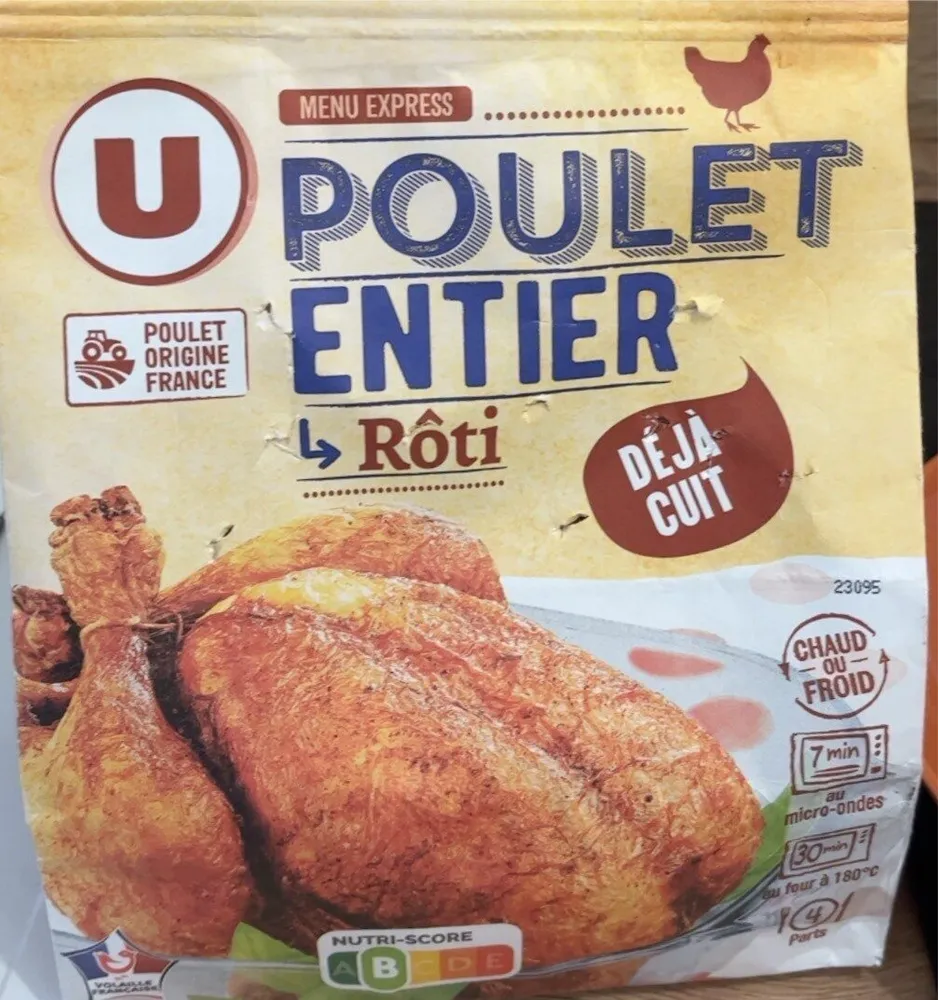 Poulet entier roti