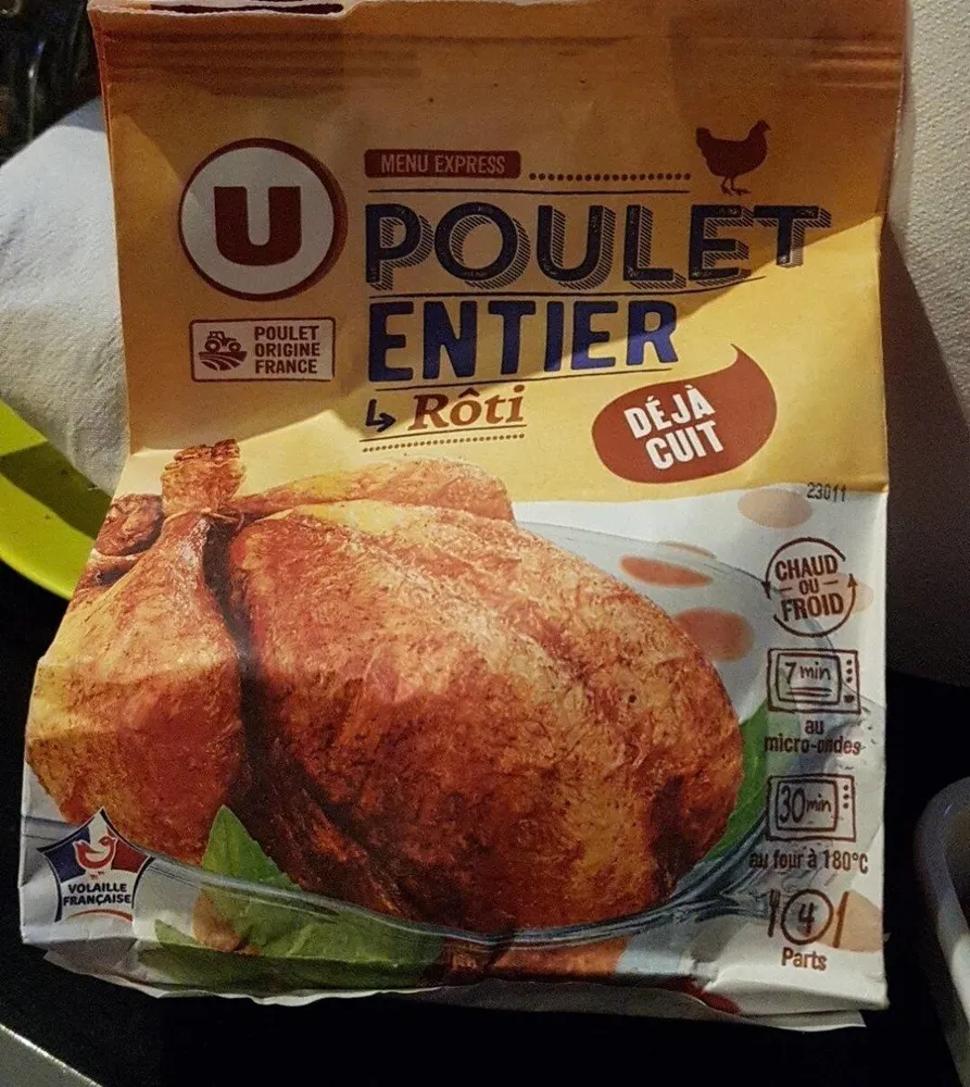 Poulet entier roti