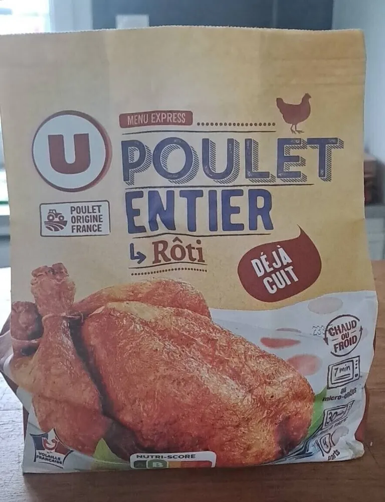 Poulet entier rôti