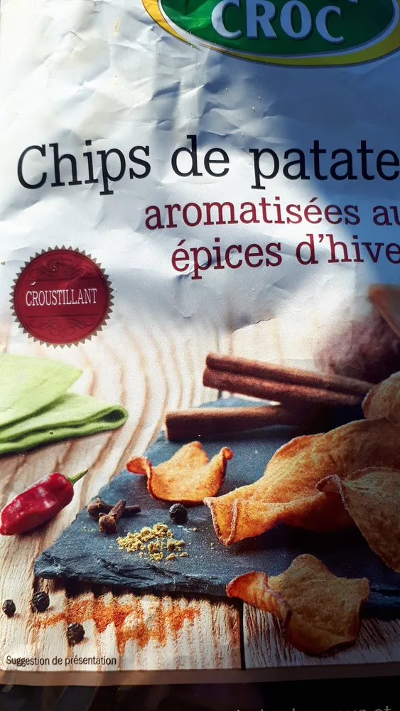 chips patate douce aromatisées aux épices d hiver