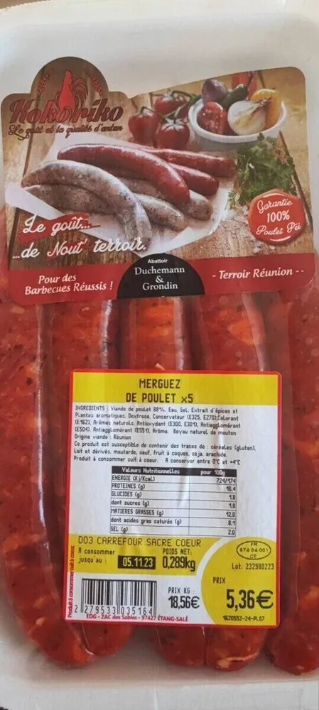 Merguez de poulet