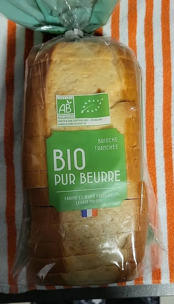 Brioche tranchée Bio pur beurre