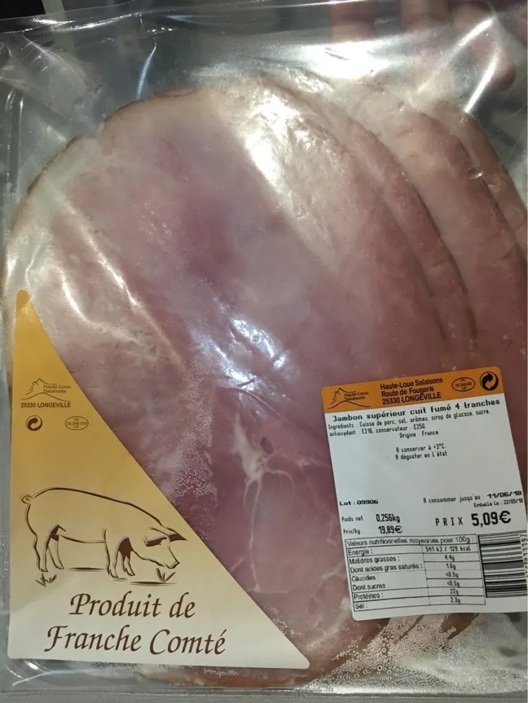 Jambon superieur cuit fumé