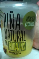 Pina natural en rodajas