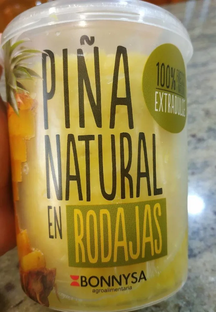 Piña natural en rodajas