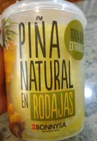 Piña natural en rodajas
