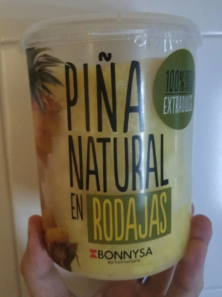 Piña natural en rodajas