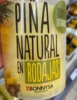 Piña natural en rodajas