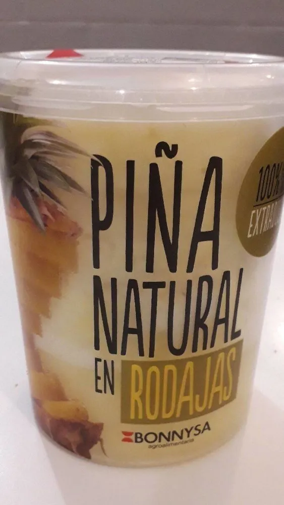 Piña natural en rodajas