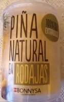 Piña natural en rodajas