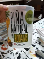 Piña natural en rodajas