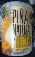 Piña natural en rodajas