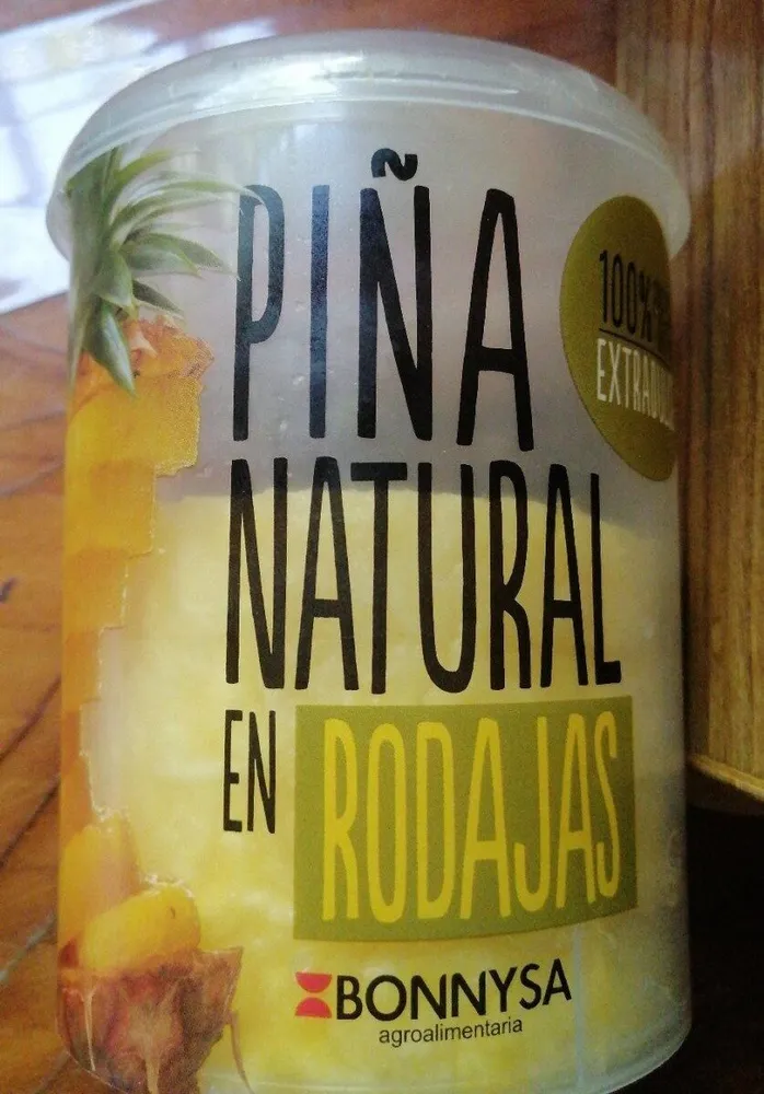 Piña natural en rodajas