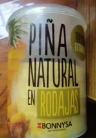 Piña natural en rodajas