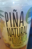 Piña natural en rodajas