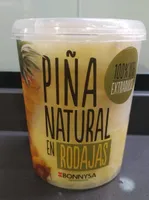 Piña natural en rodajas