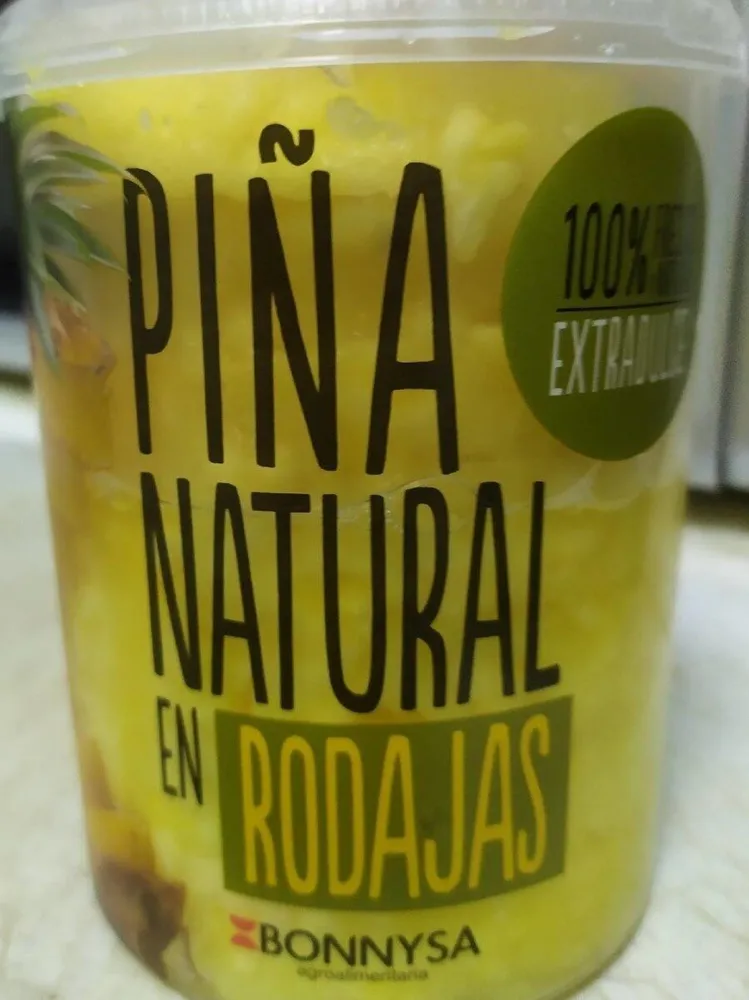 Piña natural en rodajas
