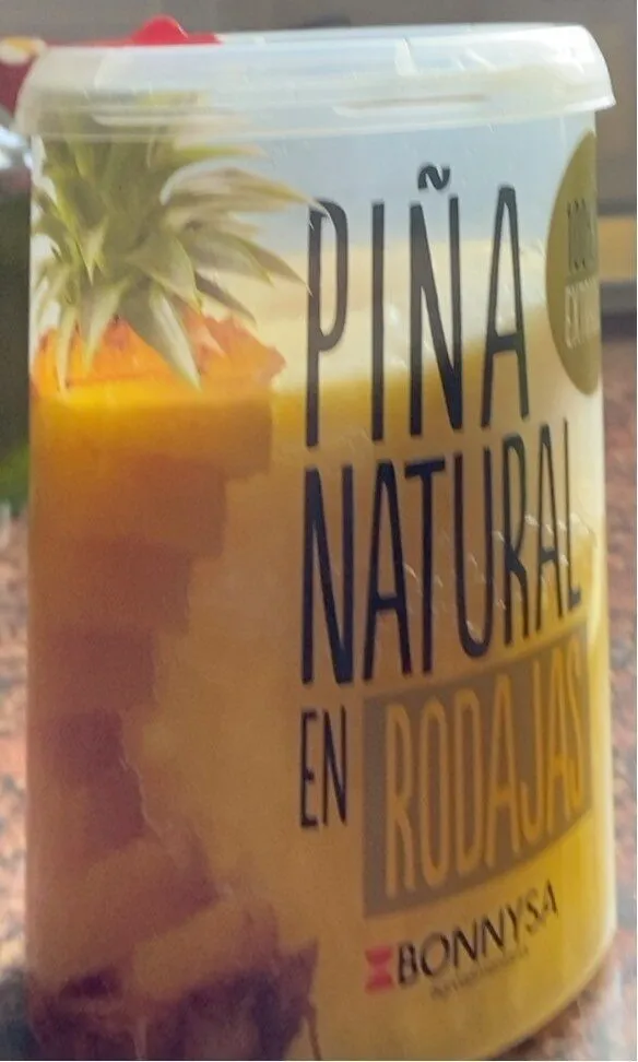 Piña natural en rodajas