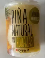 Piña natural en rodajas