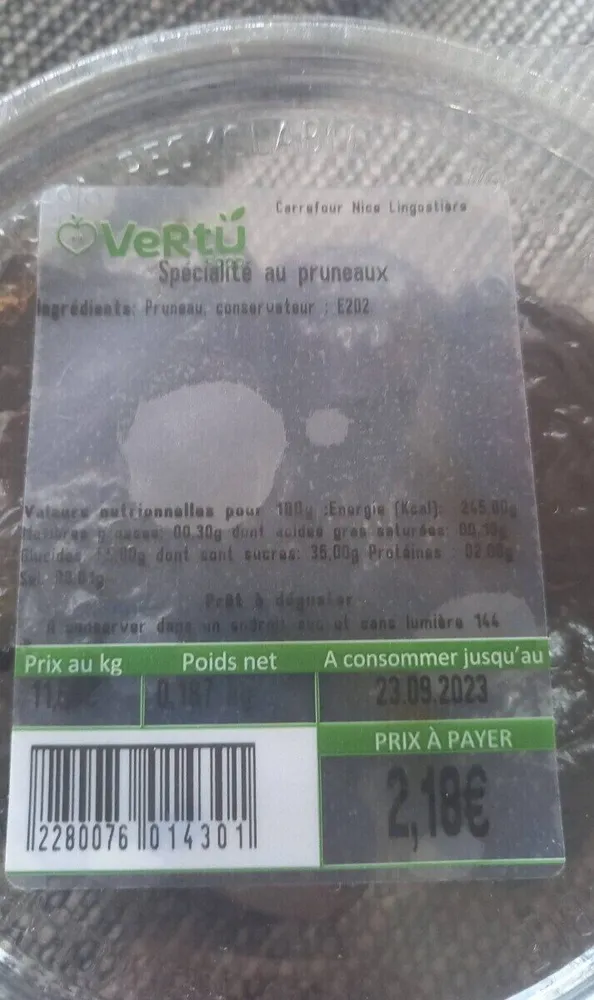 Spécialité au pruneaux