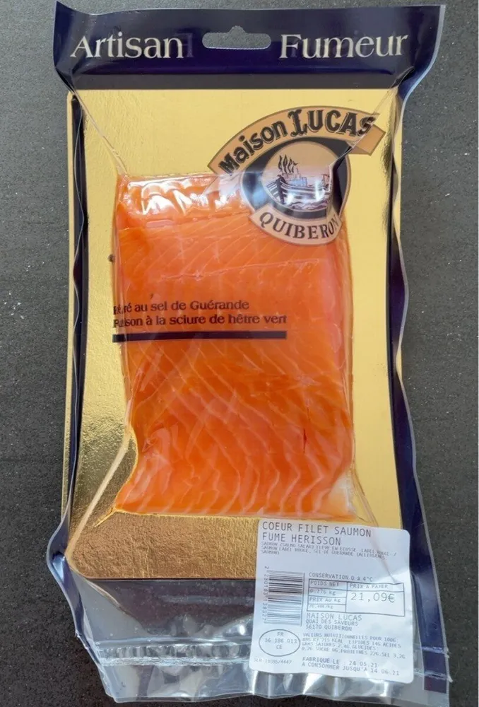 Cœur filet saumon fumé hérisson