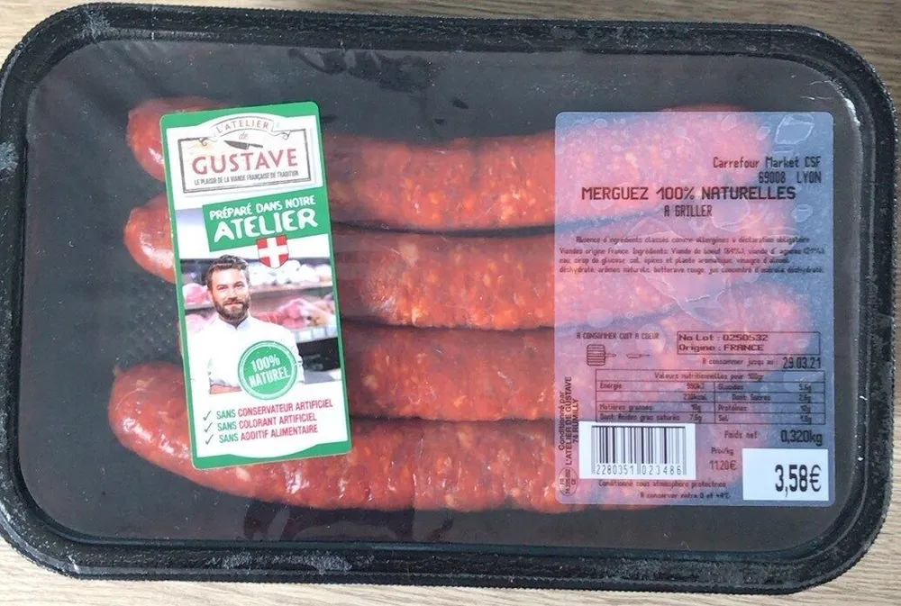 Merguez 100% naturelles