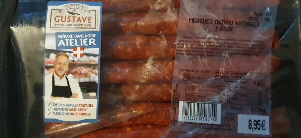 Merguez boyau naturel