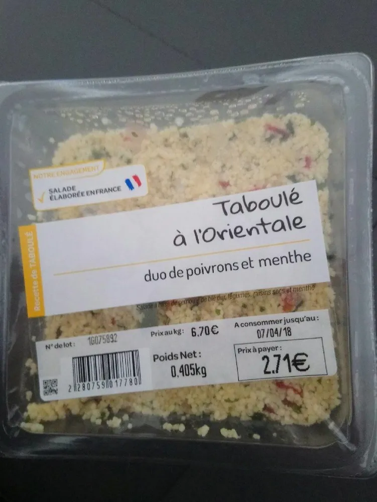 Taboulé à l'orientale