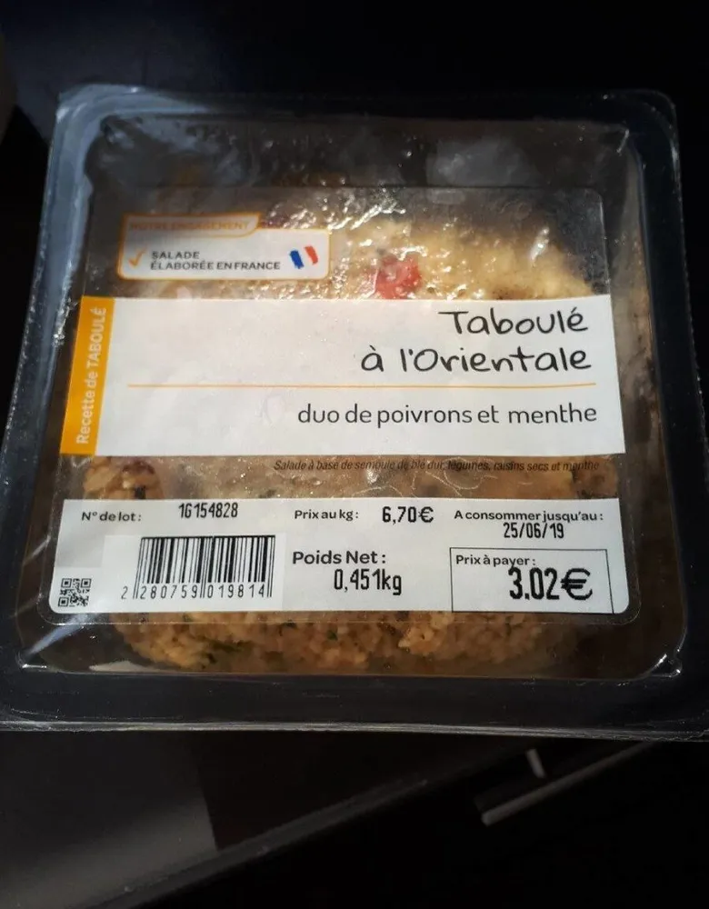 Taboulé à l'orientale