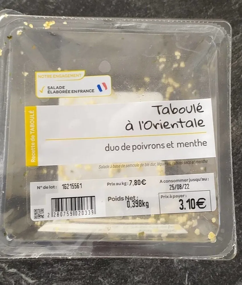 Taboulé à l'Oriental