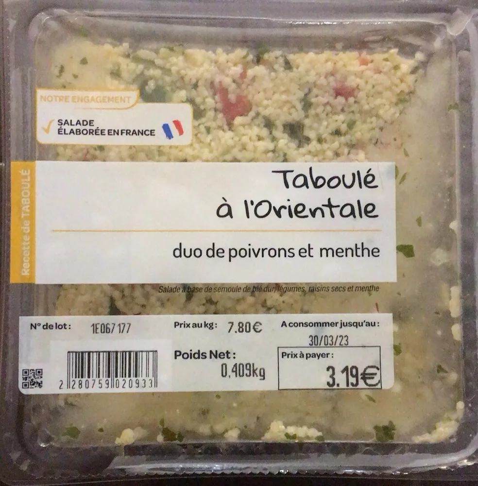 Taboulé à l’orientale