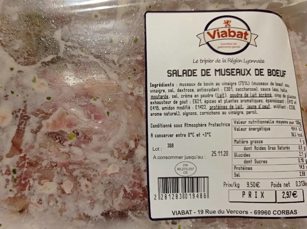 Salade de museaux de bœuf