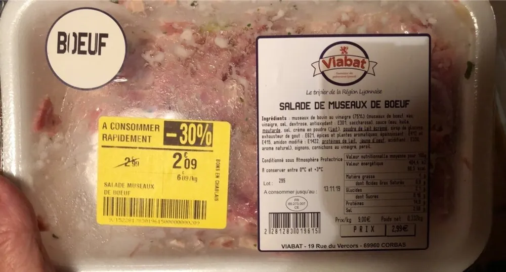 Salade de museaux de boeuf