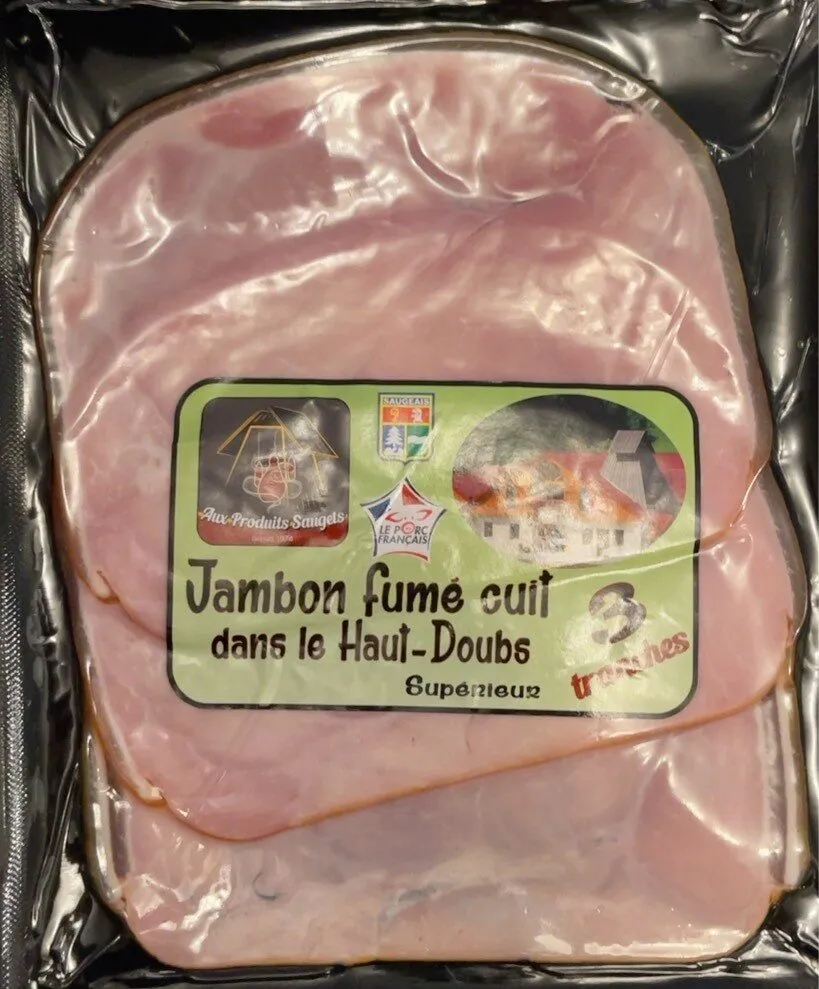 Jambon fumée cuit dans le haut doubs