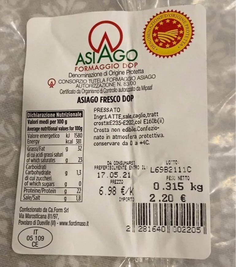Formaggio Asiago