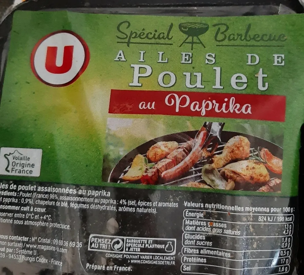 Ailes de poulet paprika