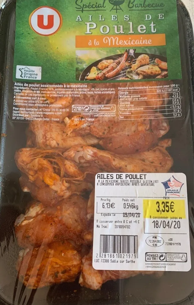 Ailes de poulet à la mexicaine