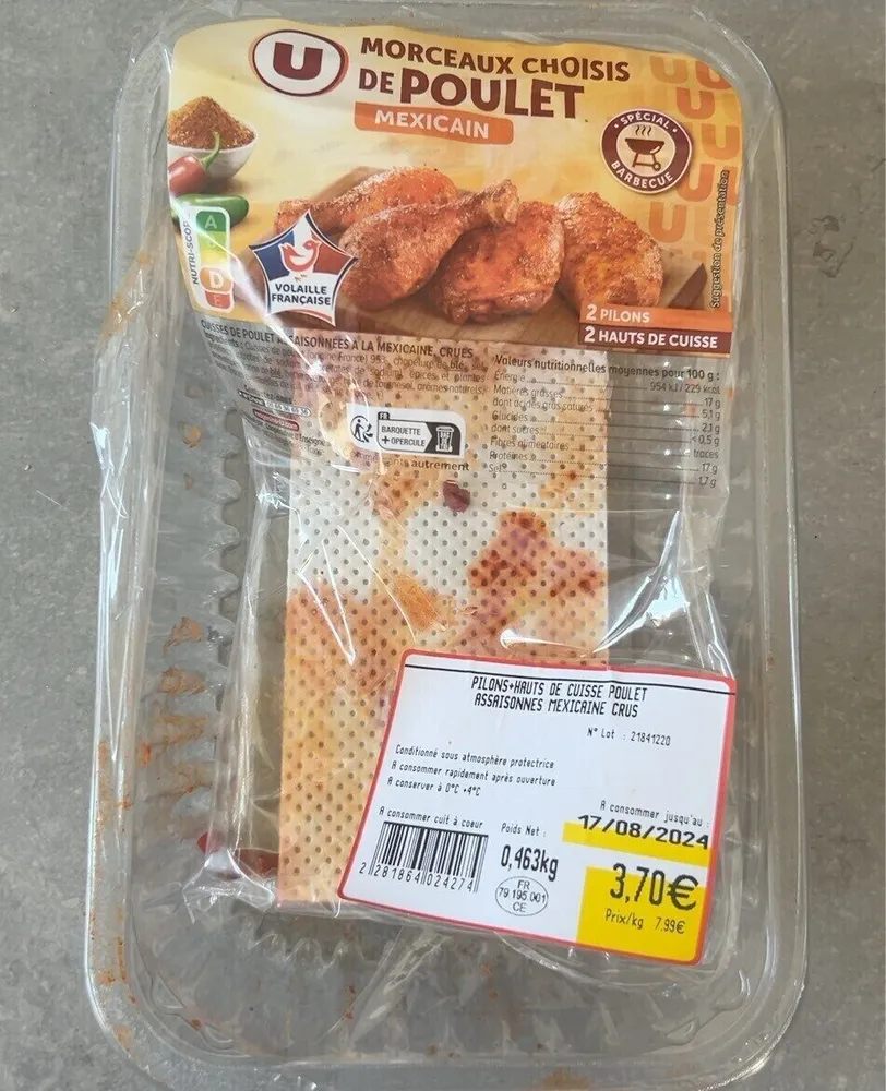 Morceaux choisis de poulet mecicain