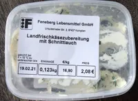 Landfrischkäsezubereitung mit Schnittlauch