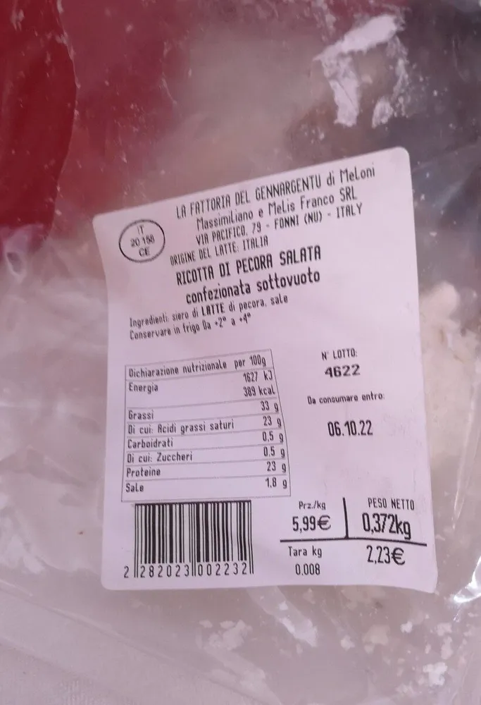 Ricotta di pecora