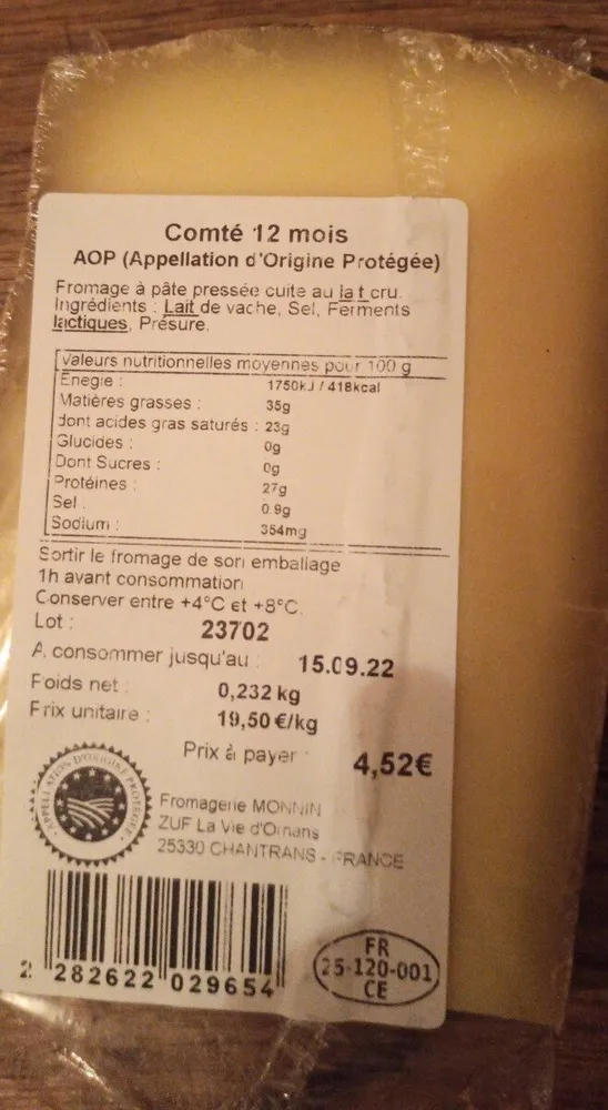 Comté 12 mois AOP