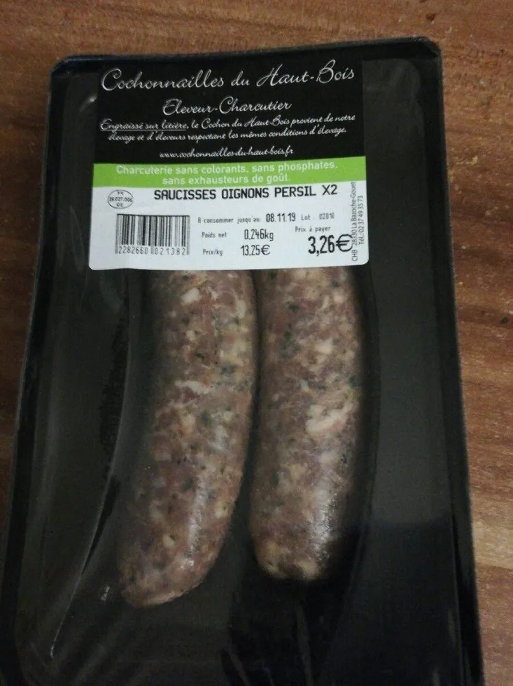Saucisses oignons persil *2