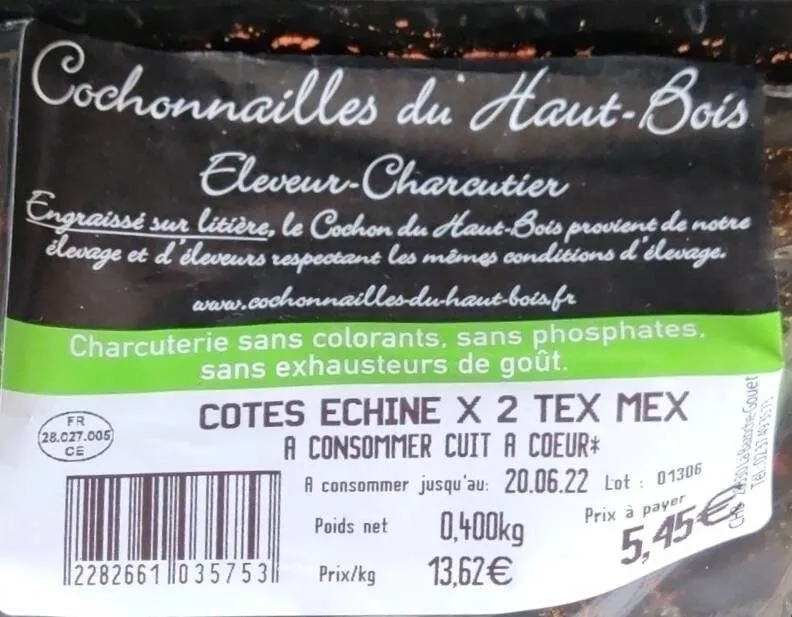 Côtes Echines X2 Tex Mex