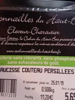 Saucisse couteau persillée