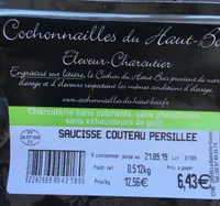 Saucisse couteau persillee